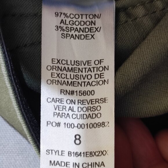 Democracy jeans women's size 8 olive green colour stretchy skinny fit - Picture 6 of 13